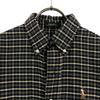 Поло от Ralph Lauren 80-е Винтаж Мальчиковый размер Зеленый ярлык Сделано в США Клетчатый узор Рубашка с длинным рукавом на пуговицах Мужская Б/У