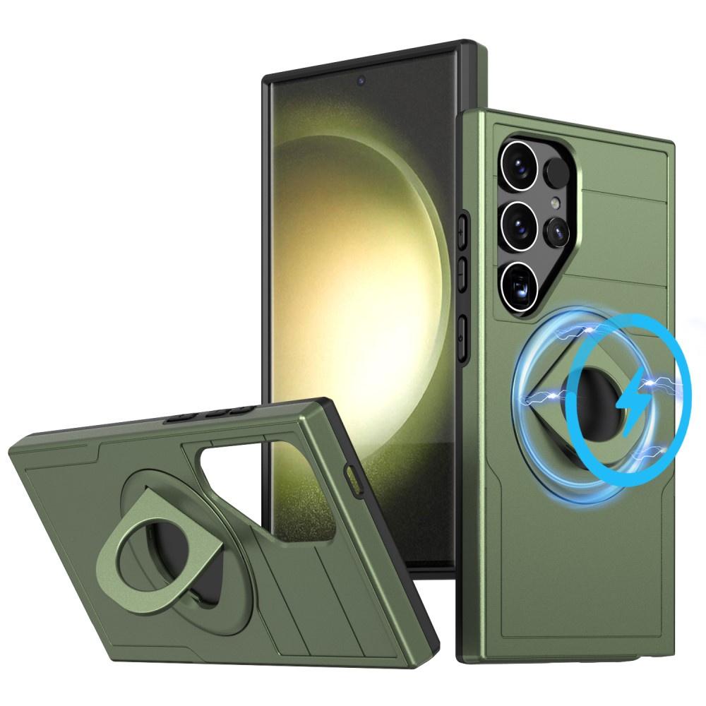 MagSafe Case for Samsung Galaxy S24 Ultra, Military Magnet, Green