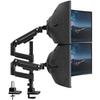 WORLDLIFT Dual Monitor Compatible with Inch Top and 50cm Long Weight Grommet and Clamp VESA Compatible Arm, 17-49 Monitors, Bottom, Pole, 2-20kg