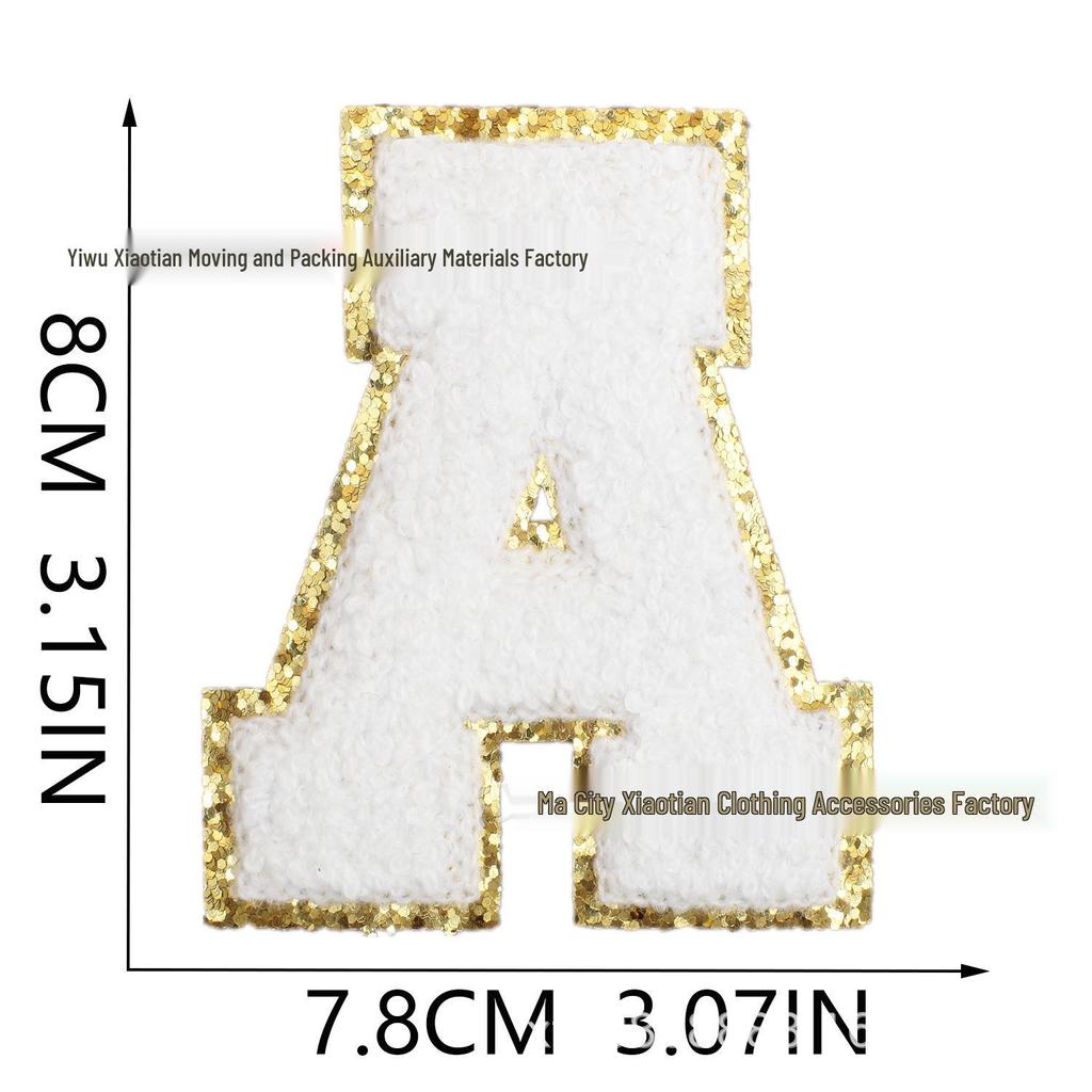 Ревущий Амазон Многоцветный Алфавит и Цифры Шенильная Вышитая Нашивка со Смайликом