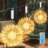 LED Fairy Lights Remote Control Dimmable Multiple Lighting Modes Rechargeable IP44 Waterproof