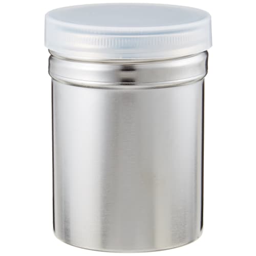 Endo Shoji TKG Condiment Container, Powder Condiment Can (with Acrylic Lid), Small, 55mm Diameter X 80mm Height, Weight: 70g, Stainless Steel, Rust-Re