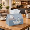 1pc Minimalist Nordic Illustration Tissue Box | Durable, Lighthouse Ocean Boat Calm Landscape Suitable for Living Room Accent, Bedroom Decor, Encourag