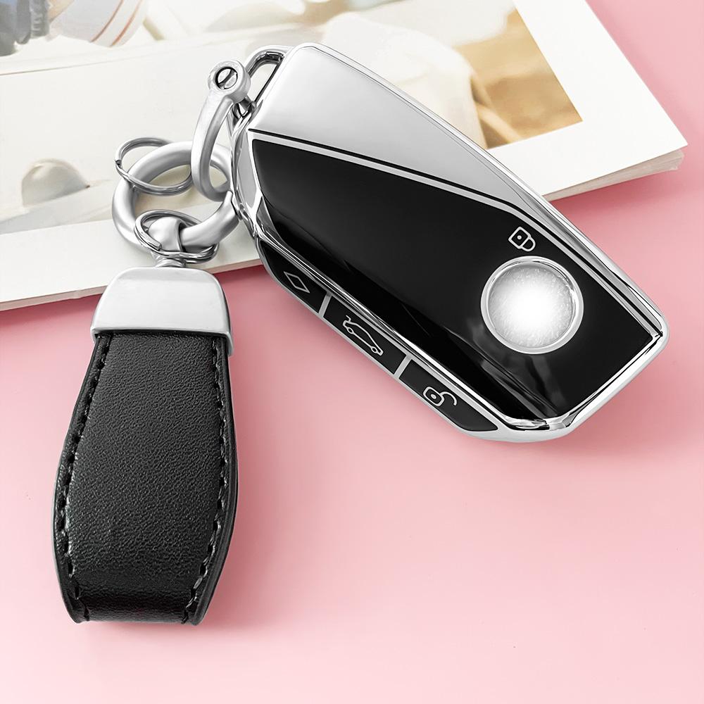 ТПУ Чехол для ключа автомобиля Оболочка Брелок для BMW G07 X7 LCI U11 X1 G70 7 Series G09 XM F98 X4M LCI G18 X5 G81 M3 I20 IX Серебристый чехол для ключа