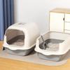 Large Capacity Cat Litter Box Fully Enclosed Sandbox Pet Anti Splash Toilet Spillproof Deodorant Cat Toilet Removable Cat Bedpan