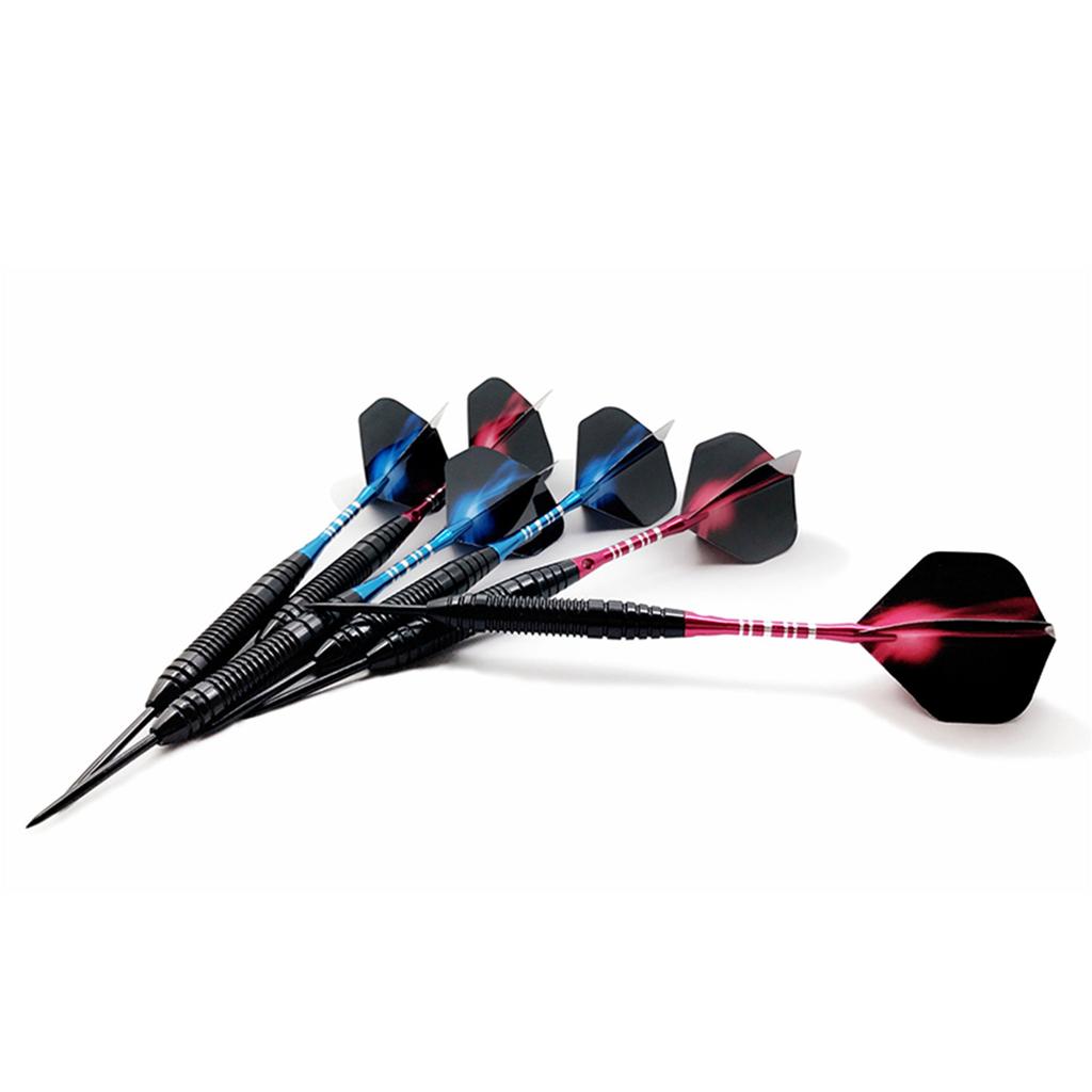 Наборы из 6 предметов для дартса со стальным наконечником, ствол для дротика, полет, красный футляр, игры для паба в помещении
