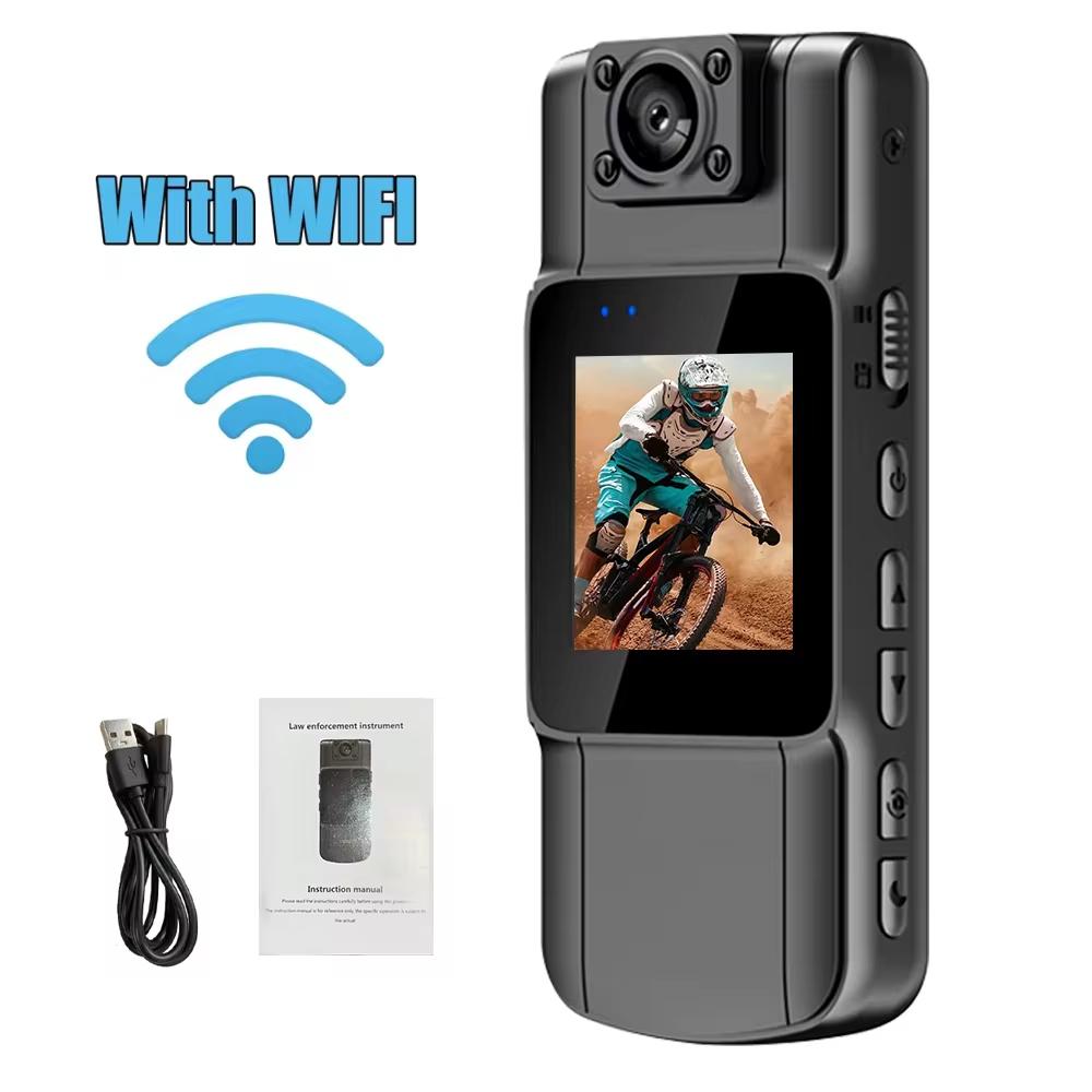 4K HD Wifi Mini Camera Handheld Back Clip Law Enforcement IR Night Vision Smart Digital Video Recorder Portable Bodycam Car Recorder