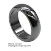 Simple Flat Magnetic Hematite Width Finger Unisex Ring