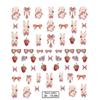 Cute Retro Rabbit 5D Nail Sticker Decal Nail Art Adhesive Diy Manicure Decor