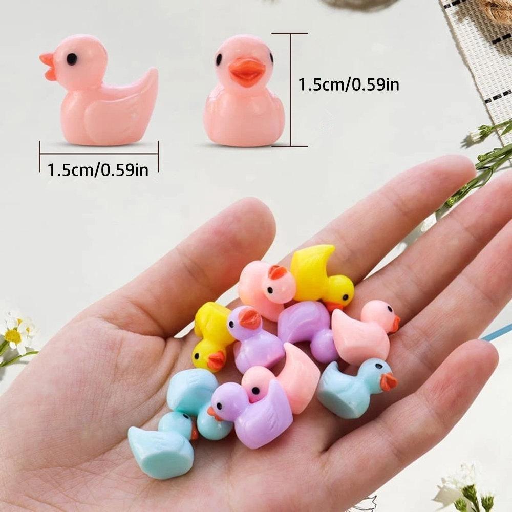 100/50/25/5 шт. милые смоляные мини-уточки, миниатюрная ферма, искусственные фигурки животных, украшение, крошечная утка для дома, сказочный сад, микропейзаж, декор в горшках