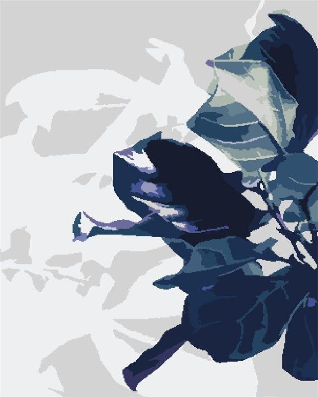 RUOPOTY Картина маслом по номерам, пейзаж с листьями, акриловая рамка «сделай сам», на холсте, настенная картина по номерам для гостиной