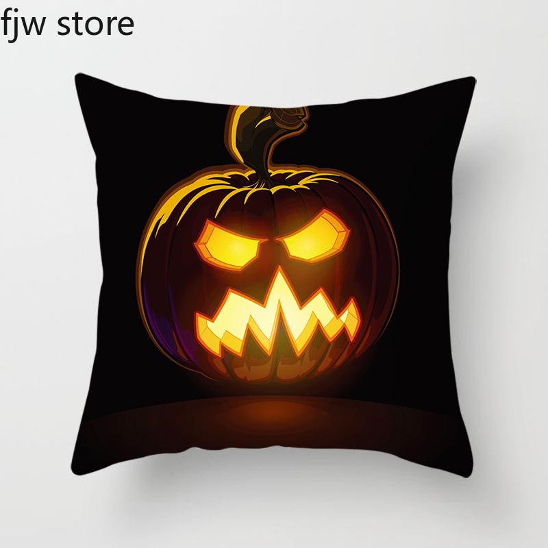 Halloween Decoration Pillowcase Pumpkin Ghost Face  Party  Sofa Cushion Cover Bedroom Home Decor 45x45cm