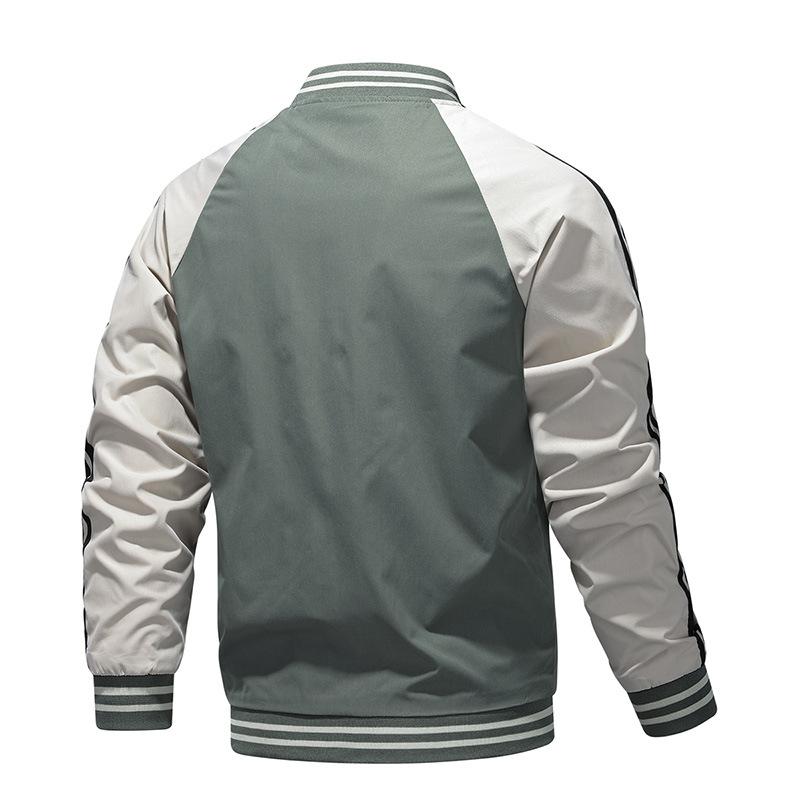 Empty Version Baseball Uniform Spring and Autumn Men's Color-blocking Thin Jacket Trendy Large-size Casual Jacket Flying Suit Men