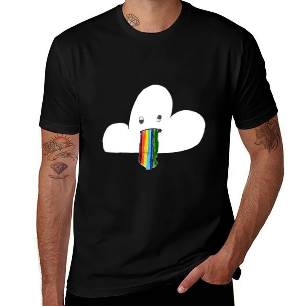 Rainbow Cloud TShirt Fashion Print Casual Short Sleeve TShirt