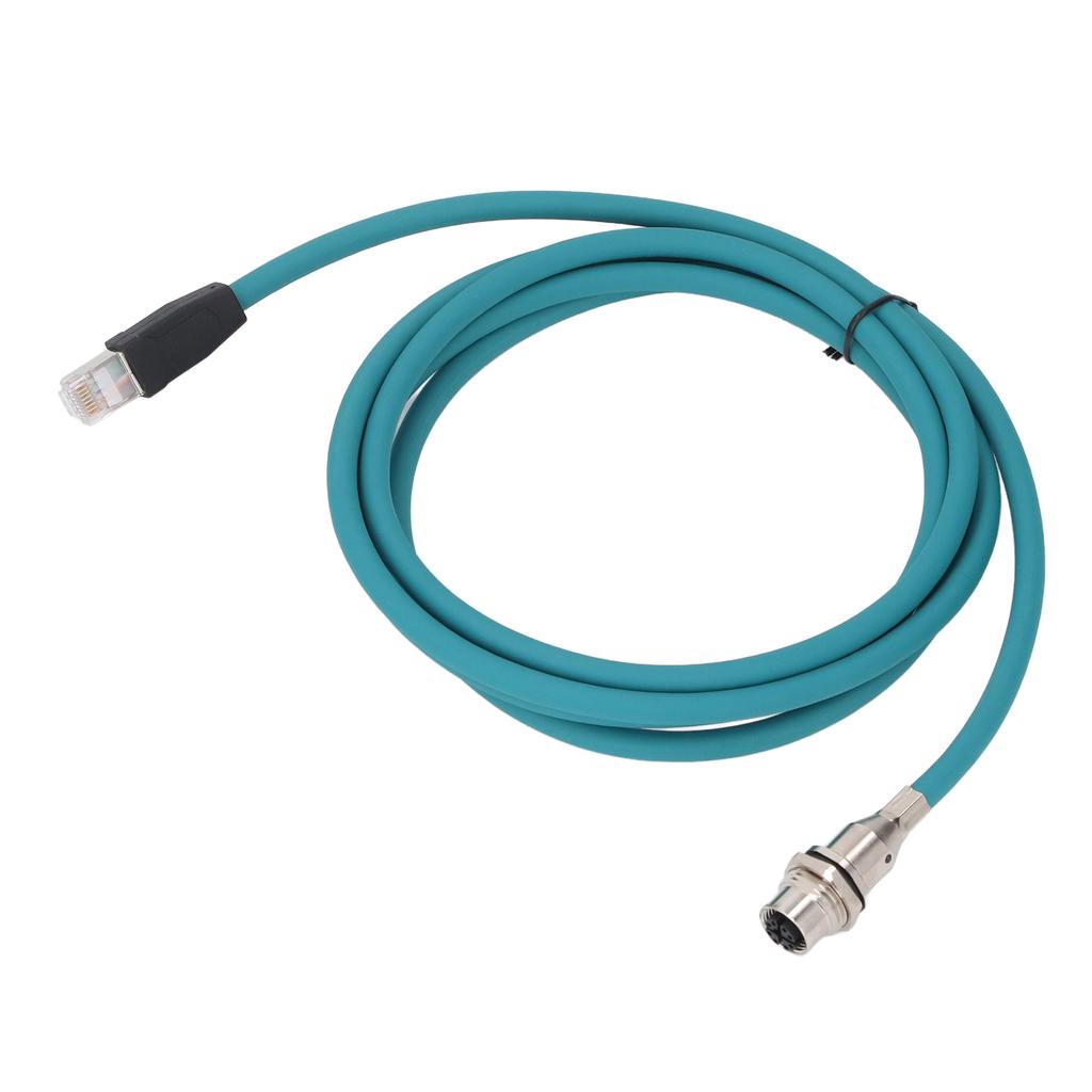 Ethernet Shielded Cable M12 8Pin X Code Female Rear Mount Socket to RJ45 Male Connector Adapter