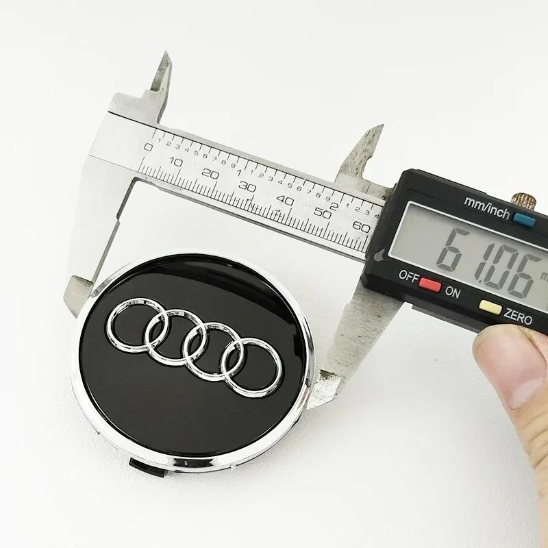 Hub Caps Hot For Audi 2026 4pcs 60mm 61mm 68mm 69mm Audi wheel hub center cover modification accessories suitable for Audi A1