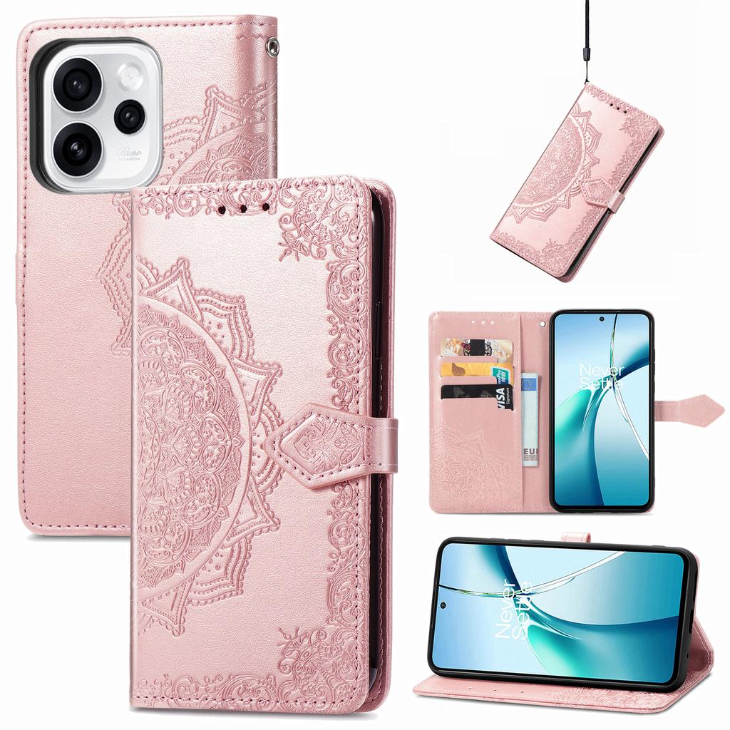 Mandala Embossed Leather Wallet Flip Case for Samsung Galaxy Note 20 Ultra Xcover 7 M53 M33 M15 M36 5G Card Slots Cover