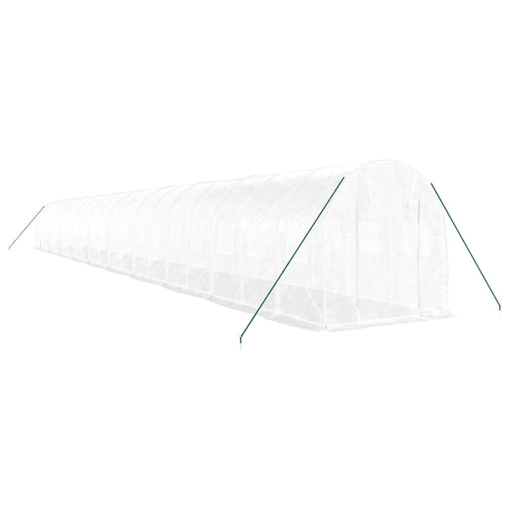 Greenhouse with Steel Frame White 40 m² 20 x 2 x 2 m