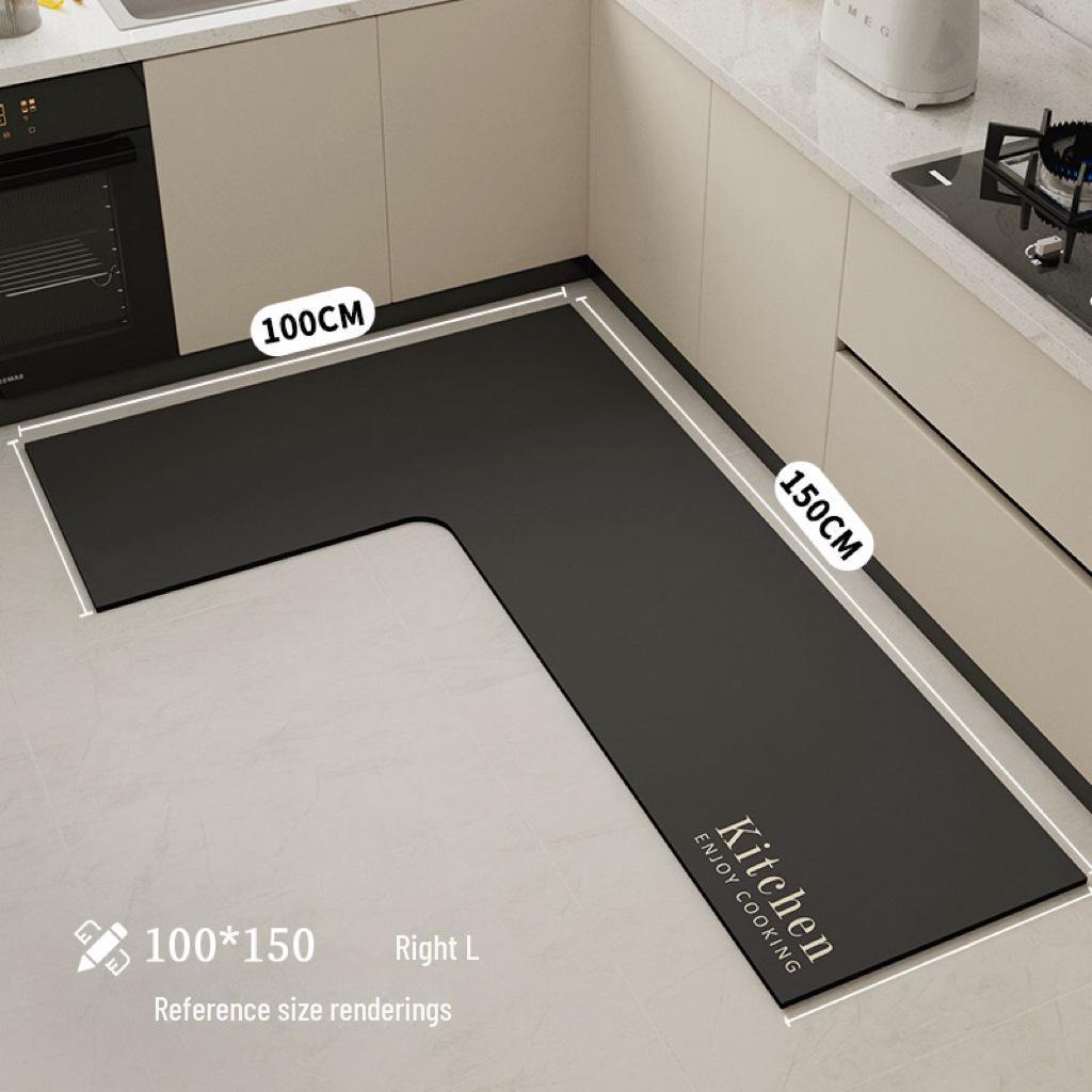 Г-образный абсорбирующий кухонный коврик - мягкий, устойчивый к грязи, простой в уходе, напольный коврик с диатомовой грязью