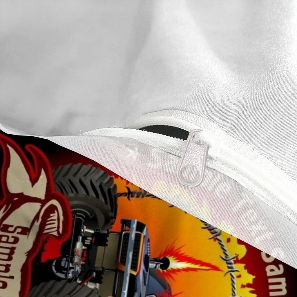 Постельное белье на гоночную тематику с 3D-принтом мультяшного монстр-трака, мягкое пуховое антиаллергенное пуховое пододеяльник, комплект постельного белья для взрослых, подростковое