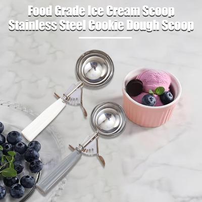 Ложка для мороженого из нержавеющей стали с спусковым крючком, половина чашки, ложка для теста для печенья, теста для кексов