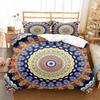 100% Microfiber Fabric Super King Duvet Cover Set For Mandala Print Datura Flowers Double Duvet Set 220x240 Bedding Set Luxury