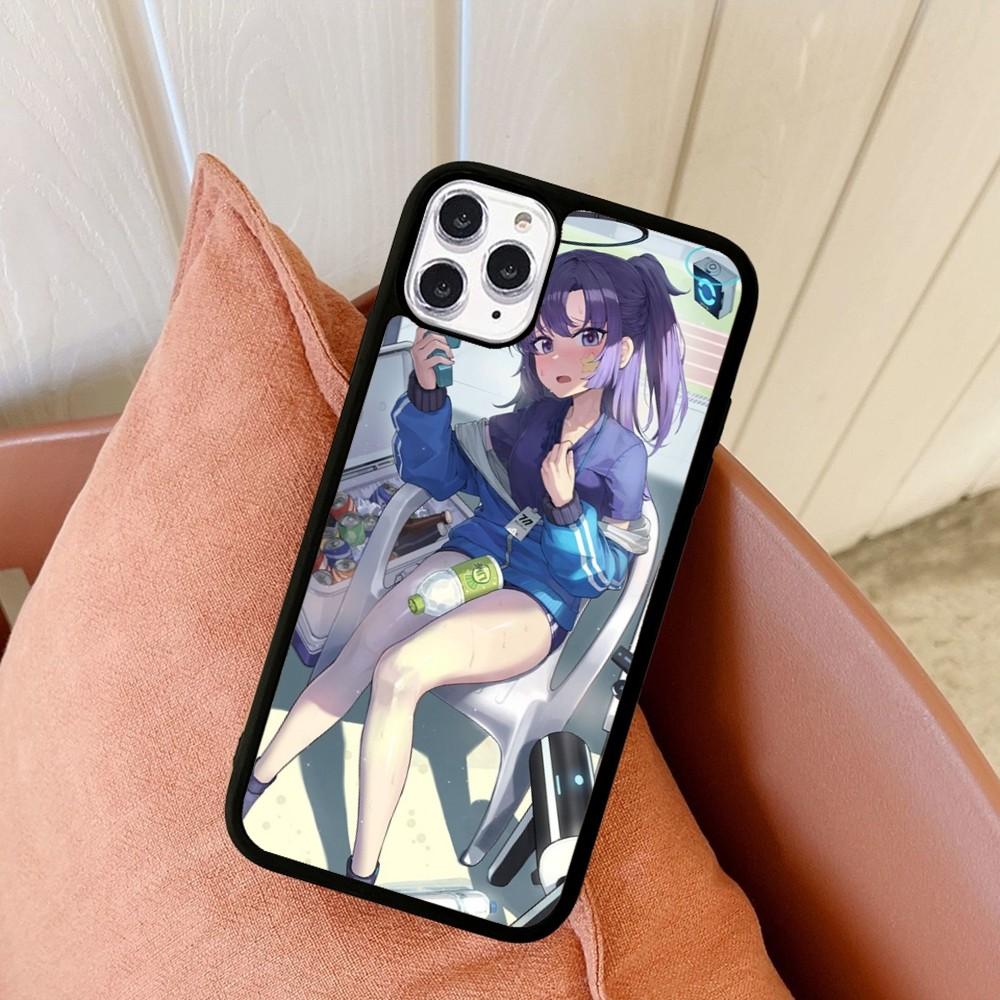 Blue Archive Phone Case Silicone PC+TPU Case For IPhone 14 11 12 13 Pro Max 8 7 6 Plus X XR Hard Fundas