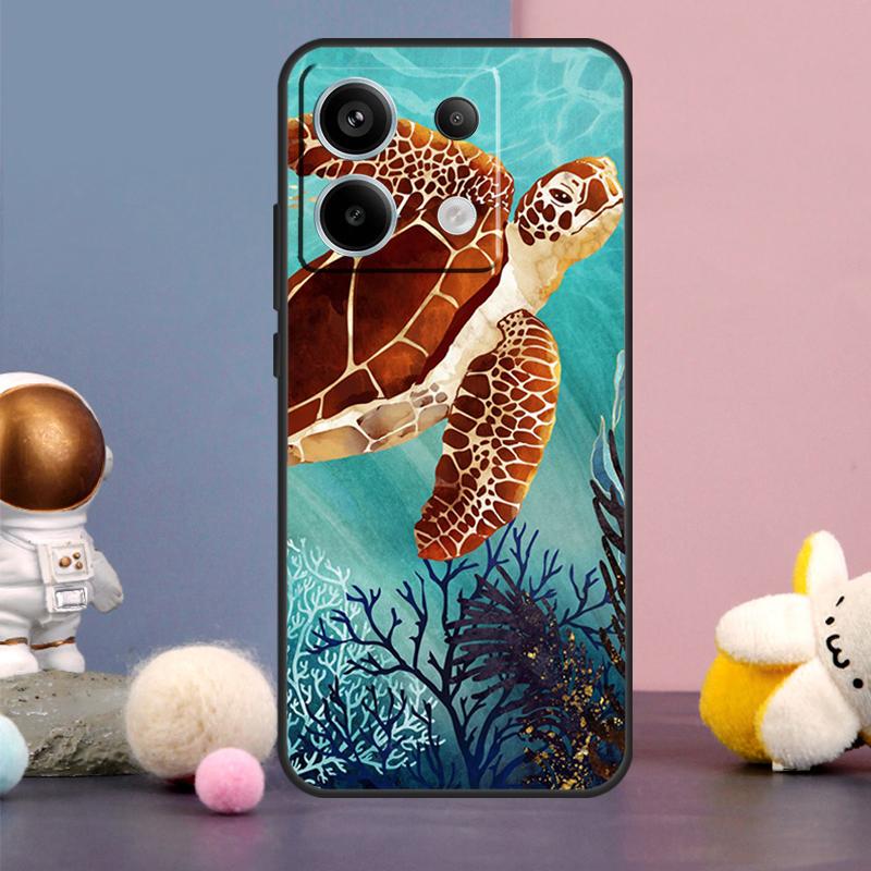 Чехол Морская Черепаха Для Xiaomi Redmi Note 14 9 10 11 12 13 15 Pro Plus Redmi 15 15C 10C 12C 13C 14C Обложка