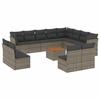 VidaXL Salon de Jardin avec Coussins 13 pcs, Canapés de Terrasse, Ensemble de Meubles de Patio, Mobilier d'Extérieur, Gris 3256263