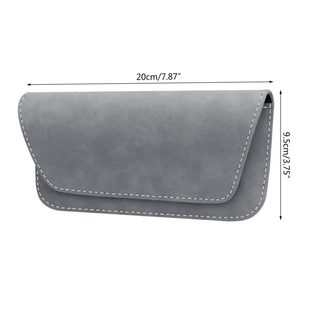 Sunglasses Holder for Car Sun Visor Eyeglasses Car Visor Clip Storage Glasses Organizer Case PU Leather Glass Holder