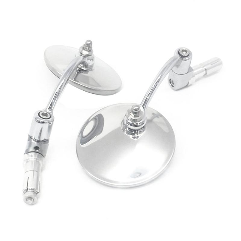 Motorbike Rearview Mirror Bent Bar Round Mirror Universal Handlebar Mirror Reflective Mirror Motorcycle Supplies