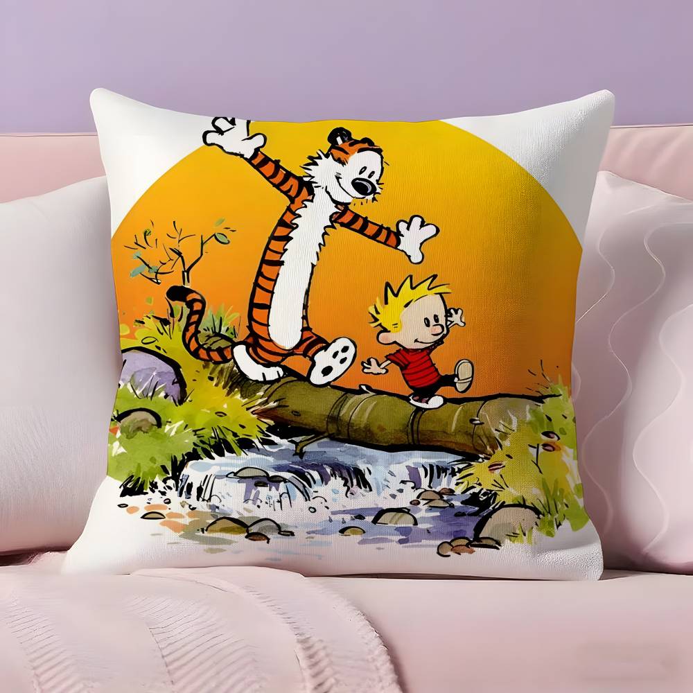 Наволочка C-Calvin And H-Hobbes Наволочка Ультрамягкая Ткань, Дружелюбная к Коже Облачный Комфорт и Скрытая Молния