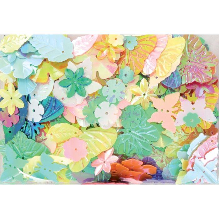 Sequins champêtre 0,5 à 3 cm 50 g
