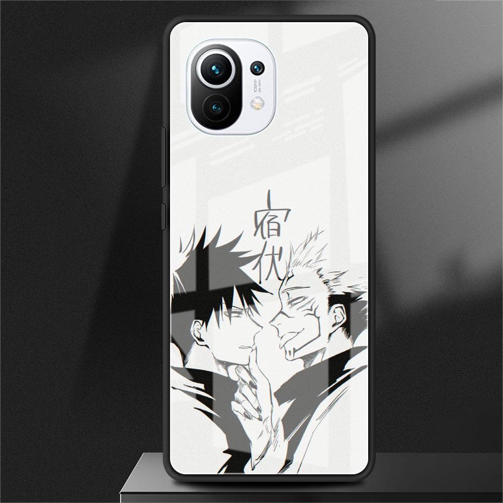 Чехол для телефона Jujutsu Kaisen Anime Glass для Xiaomi Poco X3 NFC 11 Lite 11T F3 M3 для Redmi Note 11 10 9 8 Pro 10S 9S 9A 9C