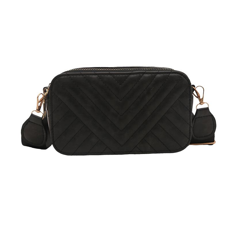 Сумка Женская 2025 Высокая Ценность Однотонная Широкий Плечевой Ремень Сумка Через Плечо Темпераментная Простая Маленькая Квадратная Сумка Женская