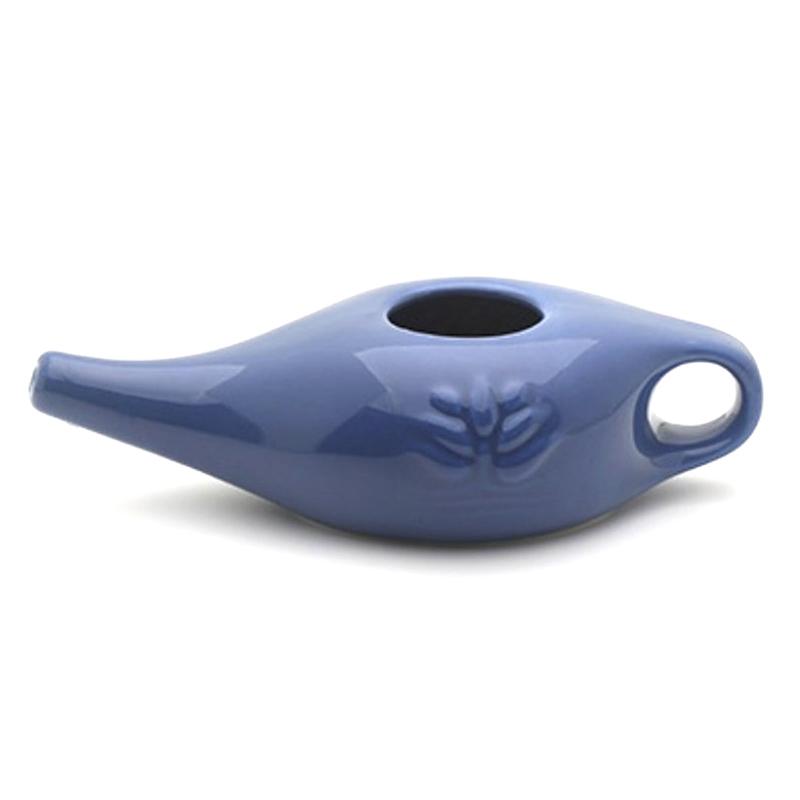 Керамический Нети-пот 250 мл, Система для промывания носа, Очиститель, Набор для промывания носа при синусите, рините, аллергии, Носовая йога, Детокс-промывание