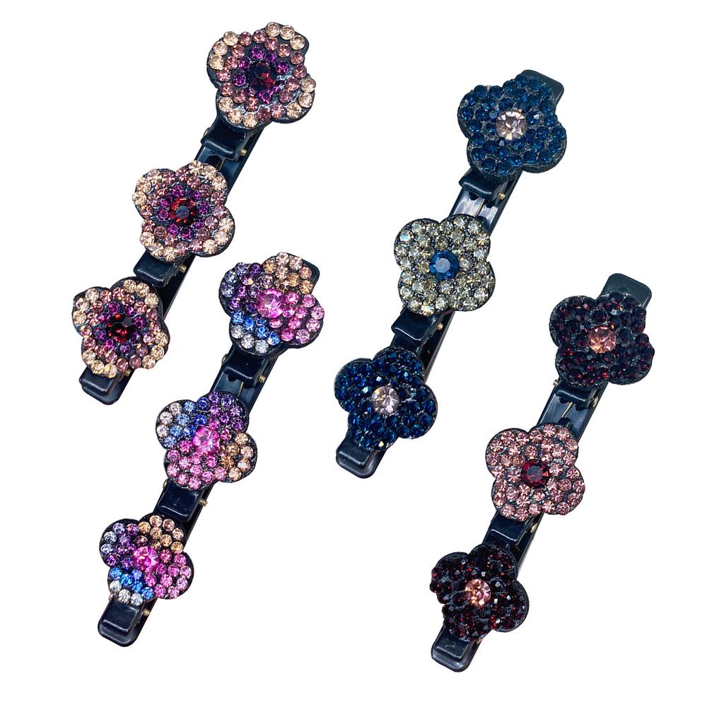 4/8 шт. ленты для волос из атласной ткани, рубленая заколка для волос, заколка для волос со стразами для женщин