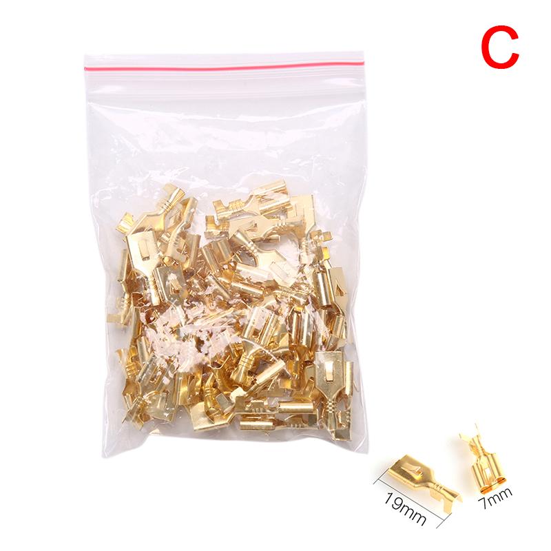 50Pcs 6.3 Crimp Terminal Male Female Spade Connector Crimping Terminals