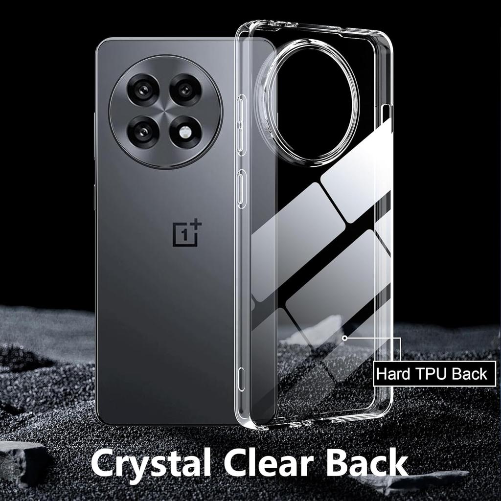 Чехол для OnePlus 13R 5G, кристально прозрачный ТПУ чехол для телефона с защитой от отпечатков пальцев