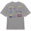 The North Face Letter Print Pattern Round Neck Drop Shoulder Short Sleeve T-Shirt Men T-Shirts Gray NT7UR06L