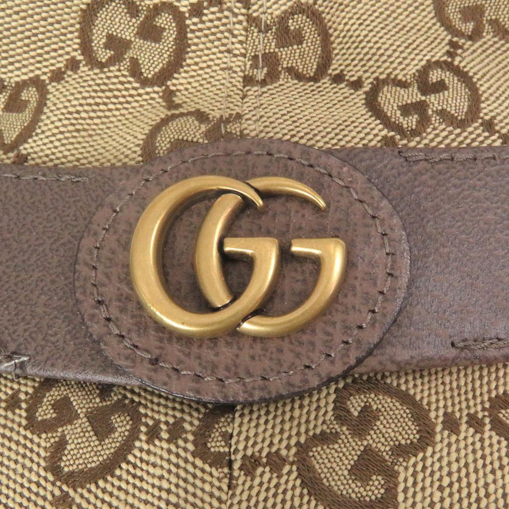Excellent GUCCI hat GG canvas bucket beige cotton mens 576587 Used