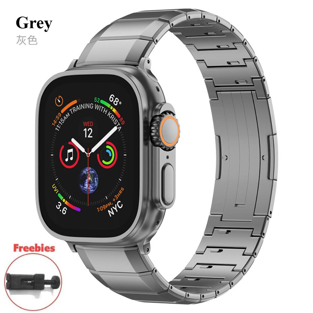 Титановый ремешок для Apple Watch Series 10 46 мм 9 8 7 45 мм 41 мм 42 мм Роскошный металлический ремешок для iWatch Ultra 2 49 мм 6 5 4 SE 44 мм 38 мм 40 мм