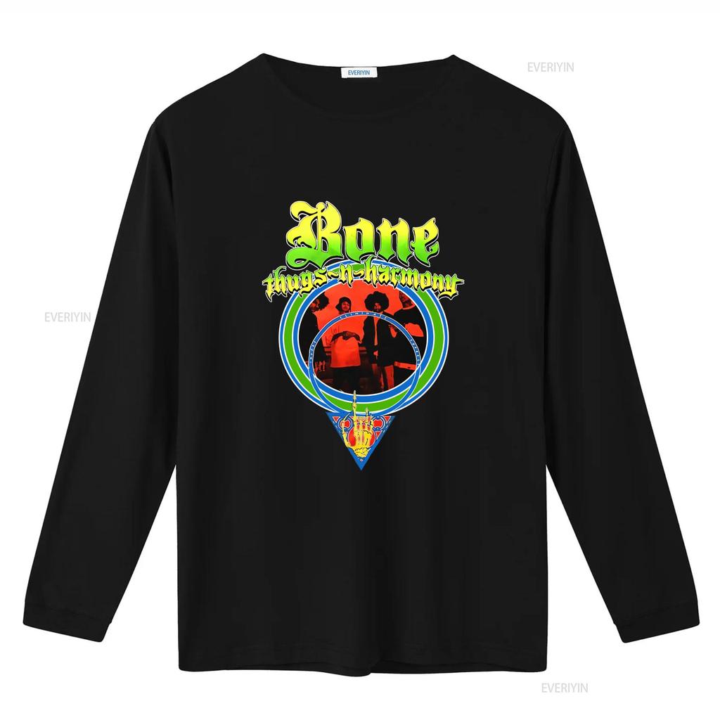 Authentic BONE THUGS N HARMONY I E S Slim Fit T Shirt Black Band Design vintage Washed Unisex Stylish Versatile homme Slightly