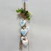 Distressed Pumpkin Door Hanger Fall Maple Leaf Heart String Pendant Layered Wall Decor  Indoor