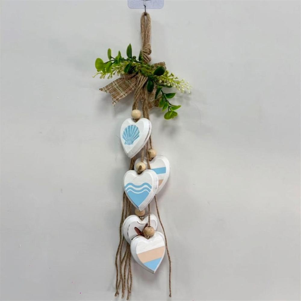 Distressed Pumpkin Door Hanger Fall Maple Leaf Heart String Pendant Layered Wall Decor Indoor