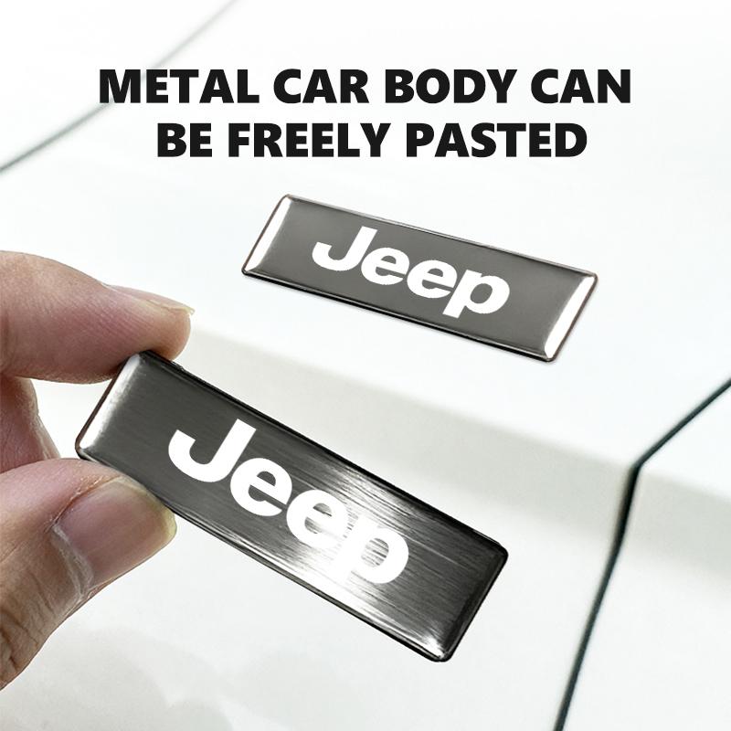 3D Metal Sticker Car Logo Rear Trunk Body Emblem Stickers Decal For Jeep Grand Cherokee Patriot Renegade Compass Wrangler AMR1