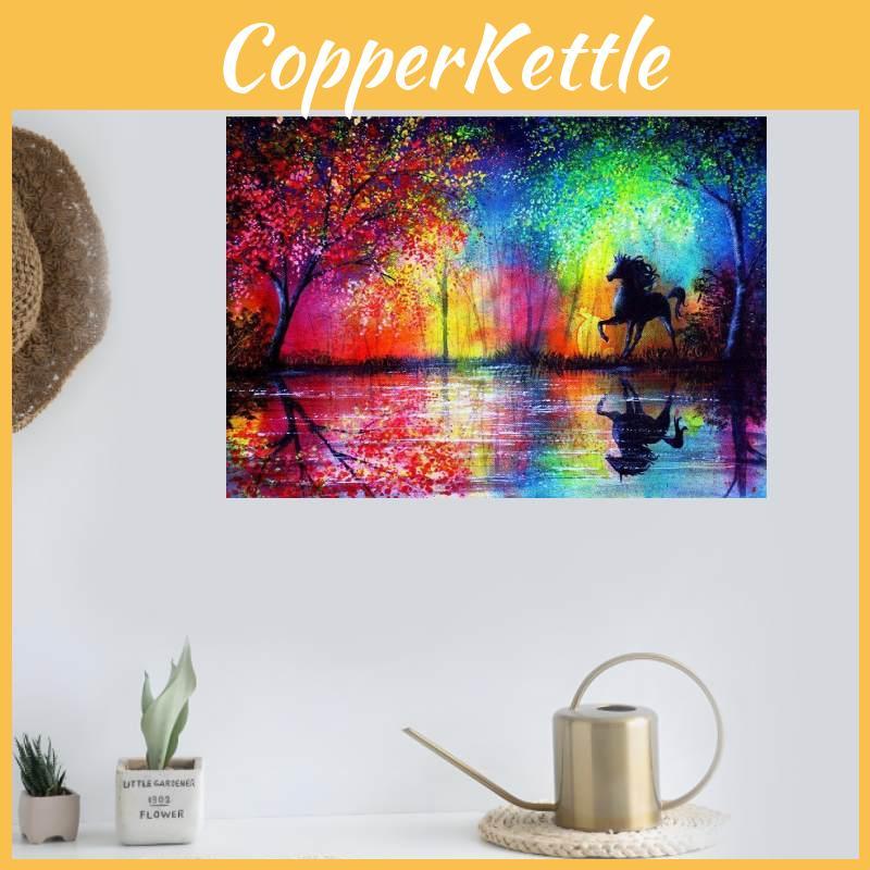 Холст Лошадь Настенное Искусство Живопись Животных с Технологией Распыления Для Декора Гостиницы и Кафе