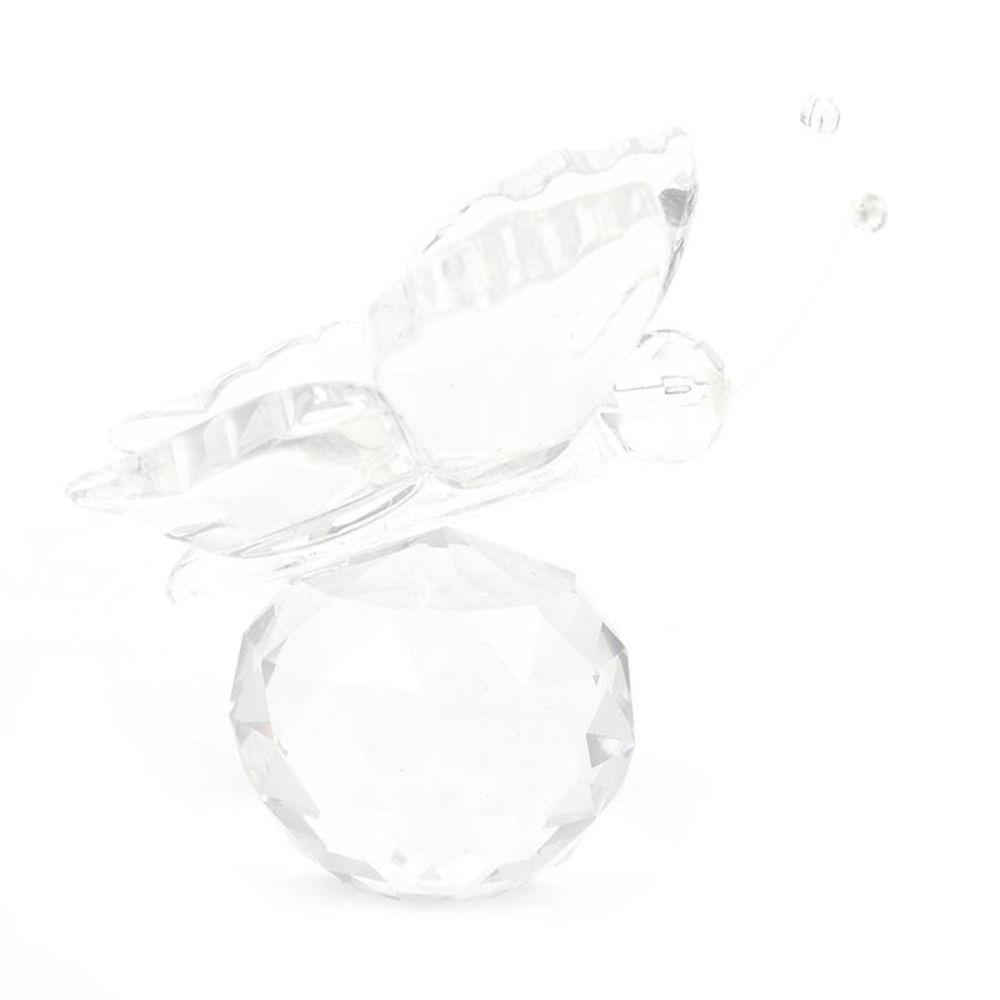 Paperweight Table Ornaments Glass Craft Crystal Butterfly Figurine Crystal Ball Glass Miniature