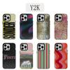 Роскошный чехол для телефона в ретро-дизайне Y2K для iPhone 17 16e 16 15 14 13 12 11 X XS XR XSMAX 7 8 Air Pro Max Plus Роскошный двухслойный
