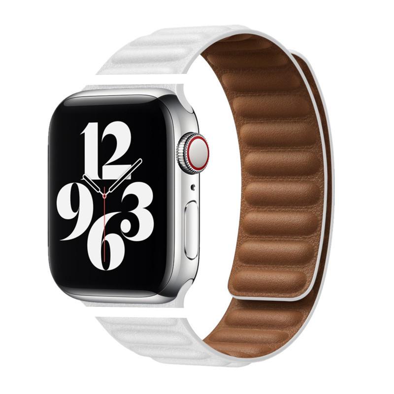 Apple Watch Fine Woven Twill Leather Magnetic Band for Series 5-9 & SE